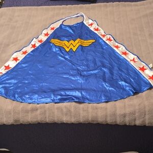 Wonder Woman Vibrant Blue and Gold Kids Superhero Cape